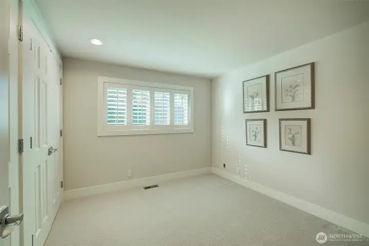 2nd bedroom with double closets.