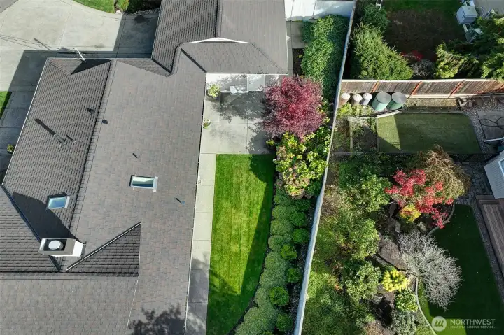 View of small patio of kitchen.