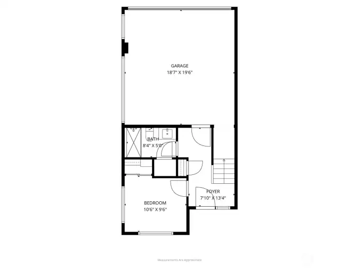 Storage, garage, and bonus bedroom all in one thoughtful layout.