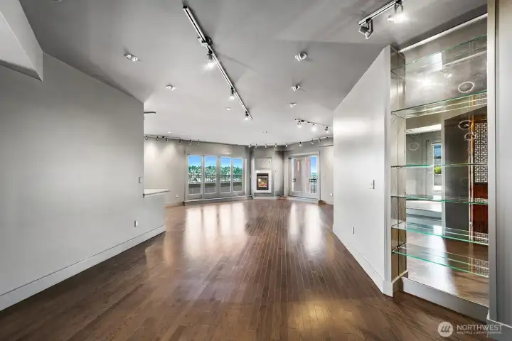 Entry into living and dining area