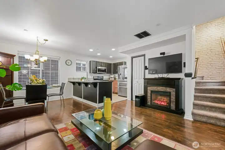 1st floor living room to 2nd floor