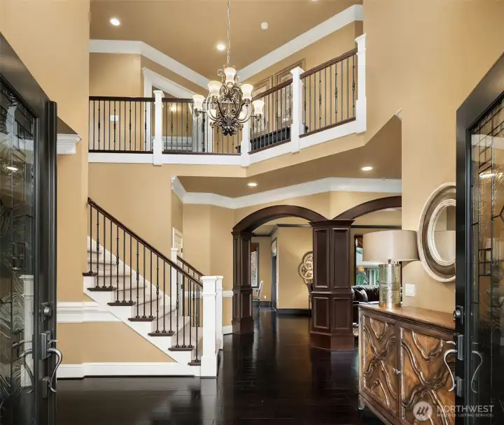 Soaring 2-story entry