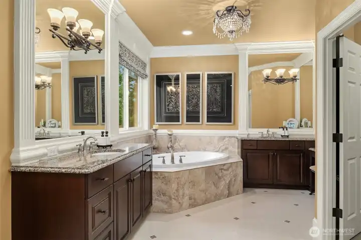 Primary bathroom with heated floors