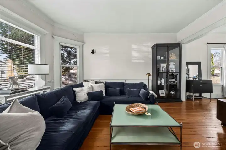 Large ceilings allow light to flow in