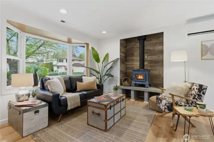 Wood stove keeps the whole hose cozy