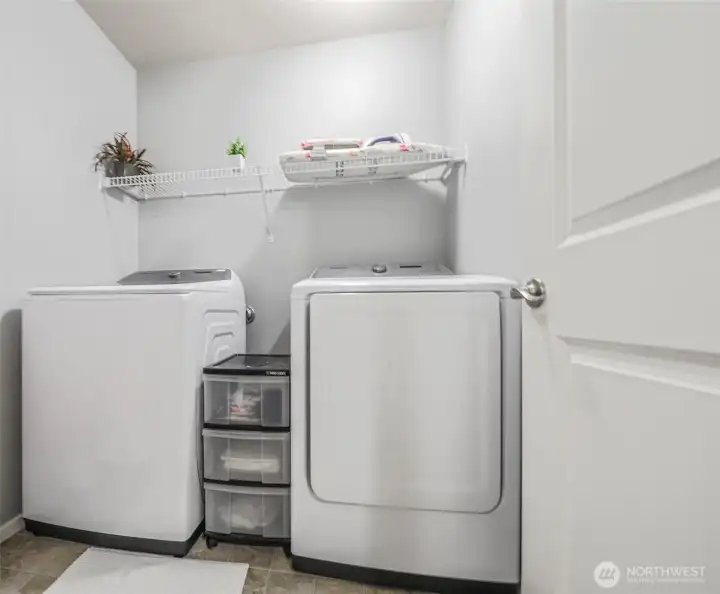 Laundry room upstairs, convenient to the bedrooms.