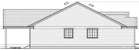 Rendering of left side of house