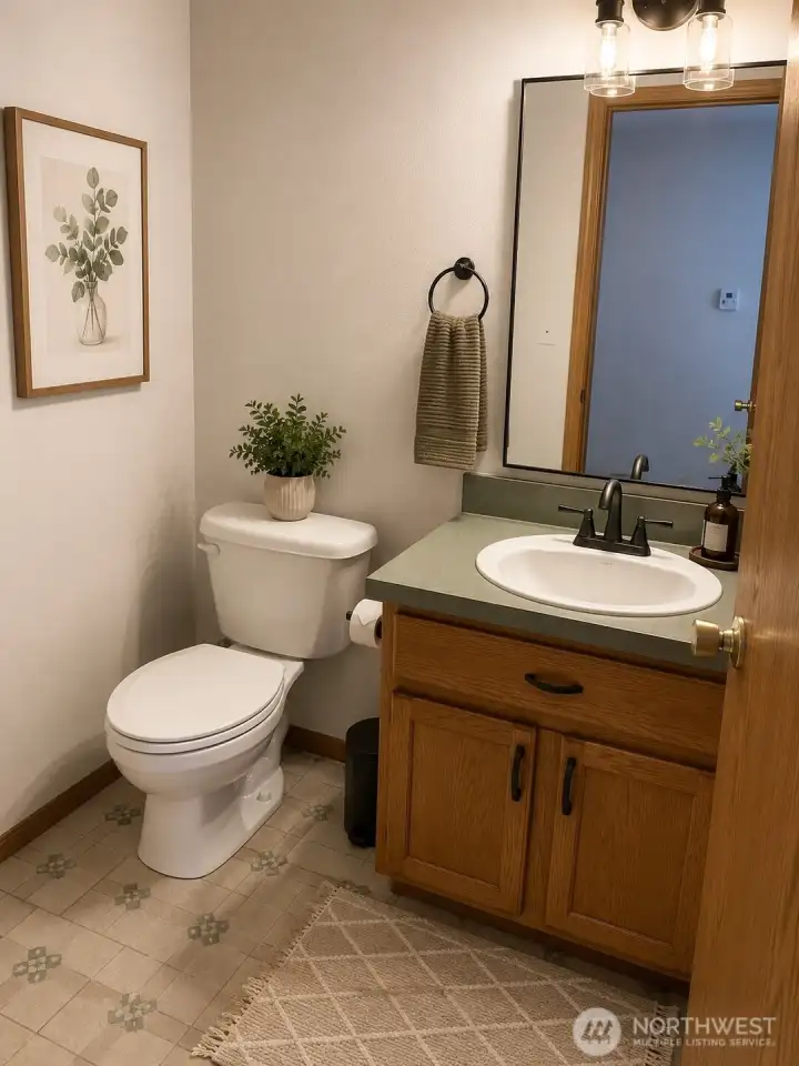 Entry way powder room