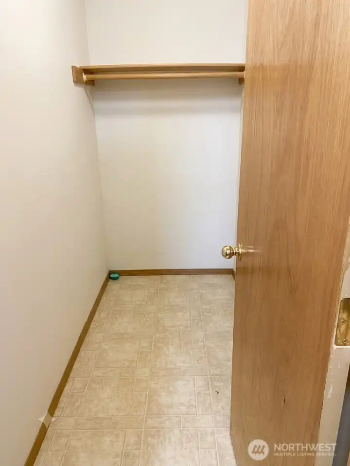 storage closet in laundry room