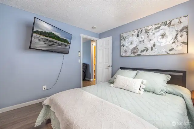 A second view of the master bedroom.