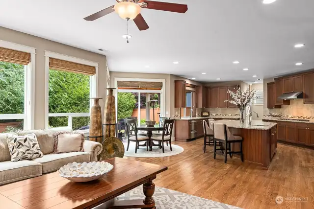 Family room, casual dining area and kitchen - perfect for relaxing and/or entertaining!