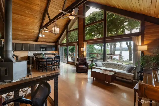 Family room opens to the kitchen.