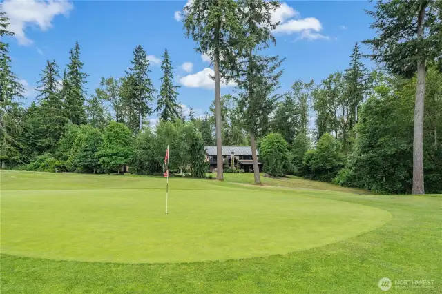 Just a "chip" away in the distance from the 4th Green at Echo Falls Golf Club is this stunning custom built luxury home.