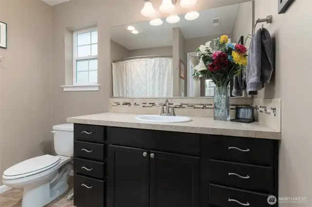 Full bath off of primary bdrm.