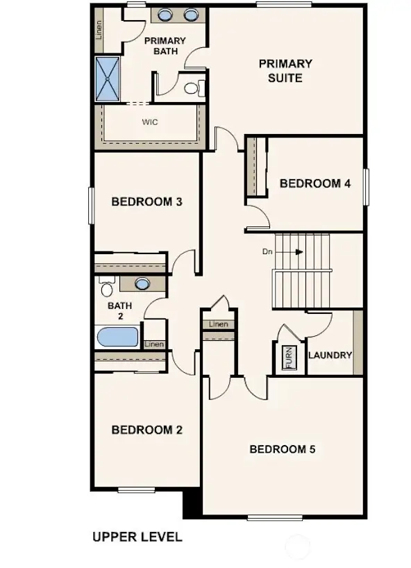 Disclaimer – 2nd Floor – Marketing rendering of floor plan, illustrative purposes only – may vary per location.