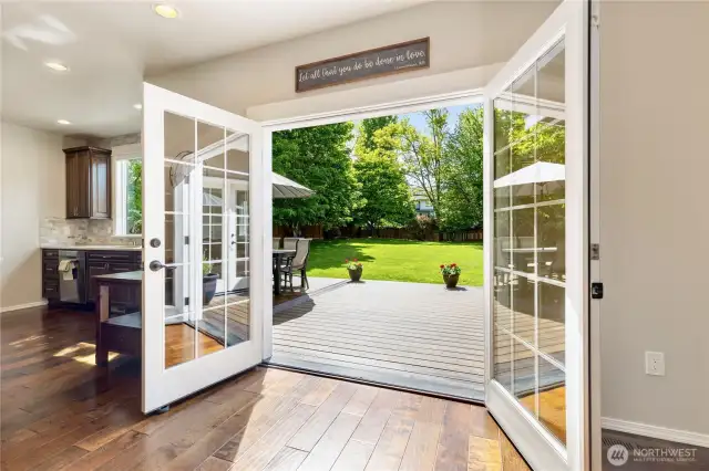 With access through french doors to the entertainment deck!