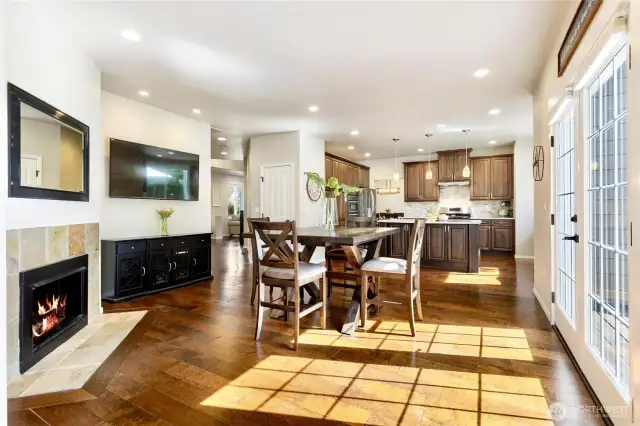 Walls of windows and fabulous french doors allow for abundant light!