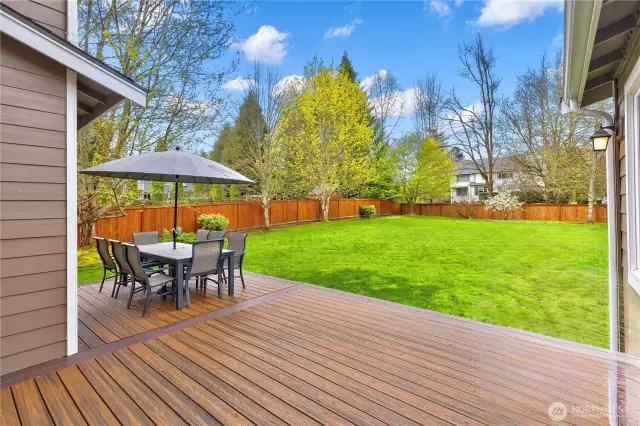 Low maintenance composite deck is a wonderful spot!