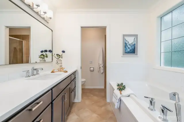 Main floor primary bathroom.