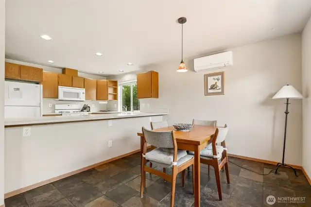 Call it a buffet, a bar, or the MVP of multitasking because this counter means business. Add barstools and suddenly you've got seating for half the guest list and a view straight into the kitchen command center.