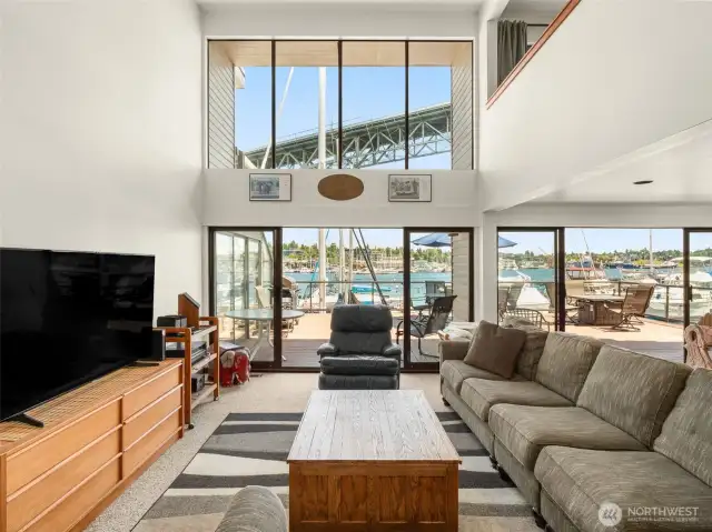 Soaring light filled ceilings.