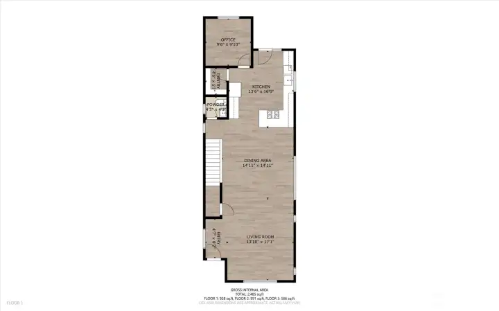 Floor plan main level. Wonderful open floor plan main level!