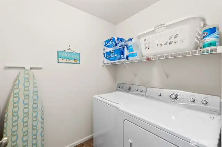Convenient upstairs laundry room