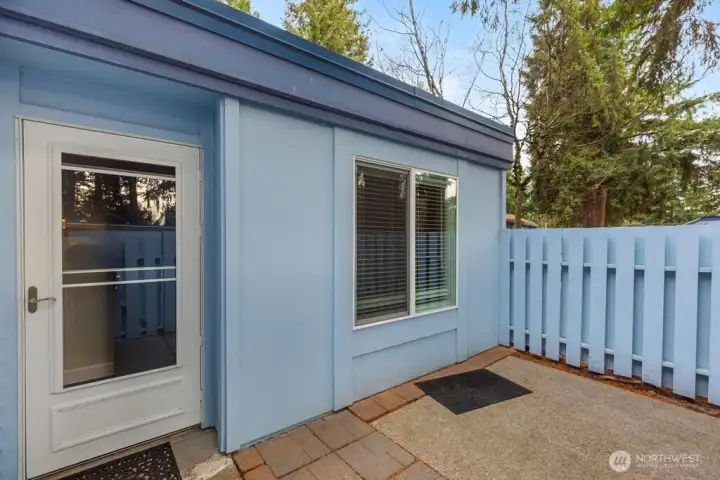Entryway with newer front door.