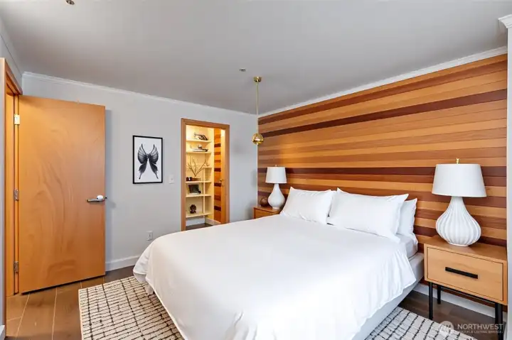 Virtually staged. Spacious bedroom retreat.