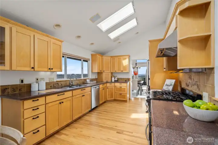 Chefs kitchen with plenty of cabinet space