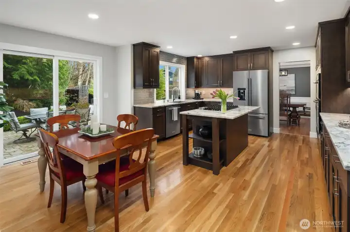 Casual Dining Area with access to rear patio