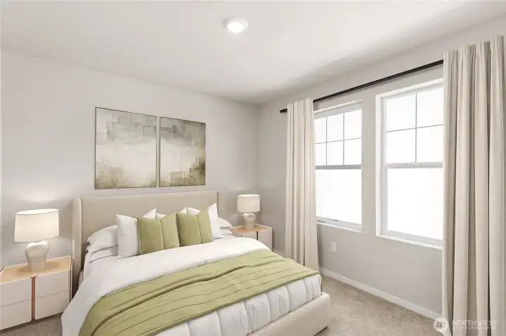 Secondary bedroom. Pictures are for representation only colors and options may vary.