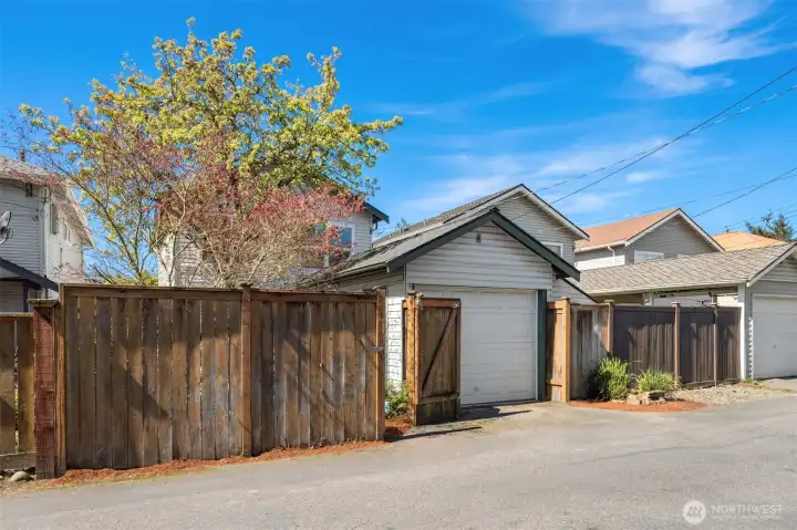 The private paved alley is only for the homeowners and does not go through providing extra security.