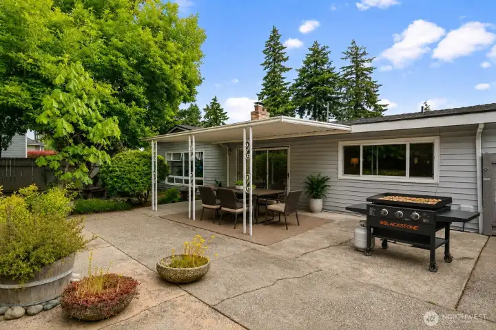 Back covered patio - virtually staged. Back covered patio - virtually staged.