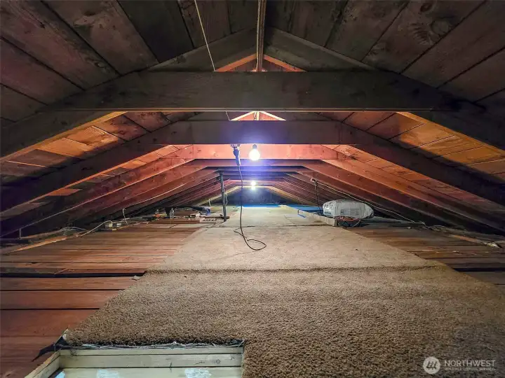 The attic  is clean and useful.