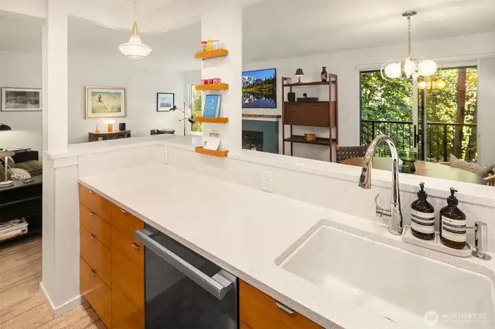 New plumbing was added throughout when the home was remodeled.