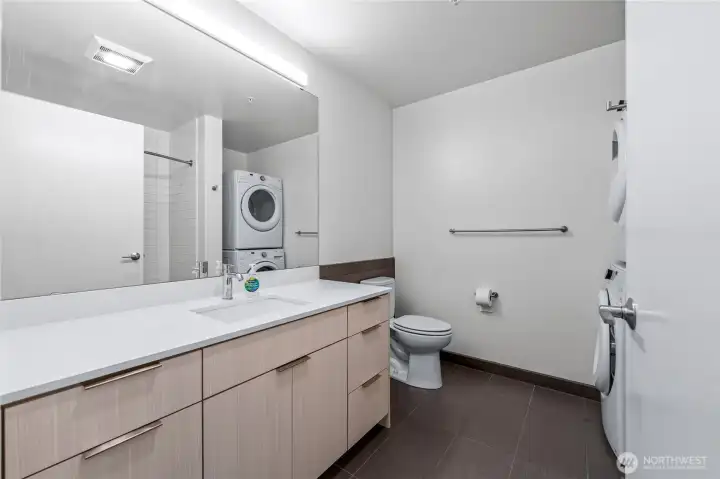 Bathroom with in unit Washer/Dryer