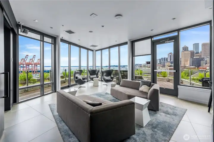 12th Floor Lounge Area by Wine storage