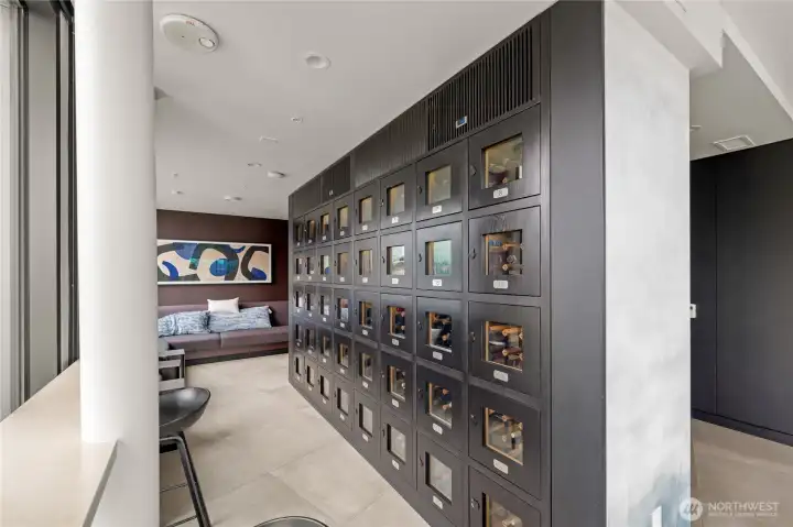 Wine Storage and seating area