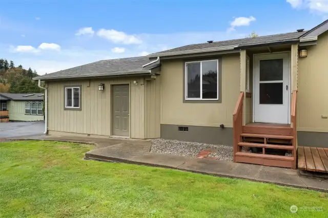 Attached garage