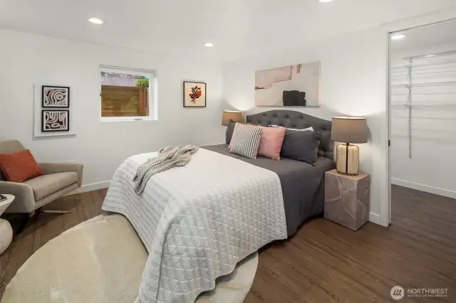 This large room has egress and a very large closet. stunning!
