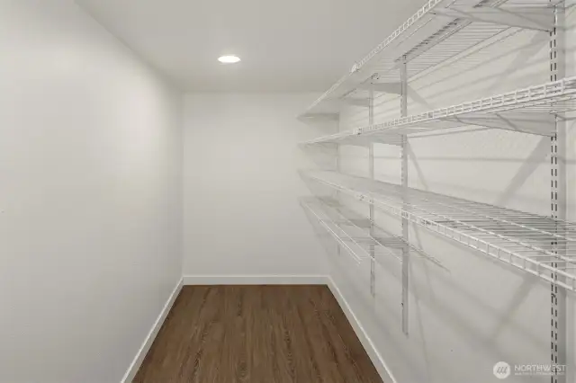 Massive closet can be arranged to accommodate your every desire!