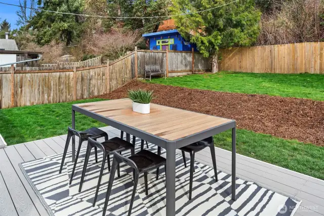 Beautiful yard with plenty of space to garden!