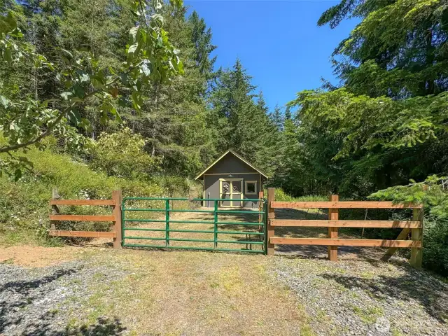 Barn sits on the Adjacent 5 Acres where horses and a mule once roamed