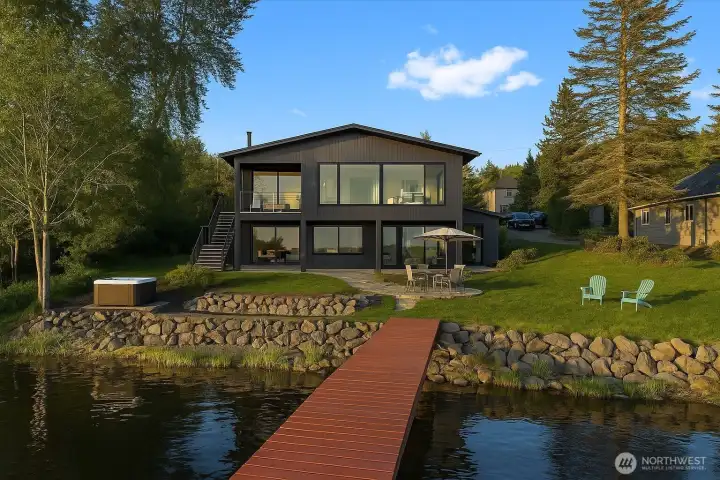 Virtual rendering of a potential window remodel and exterior painting