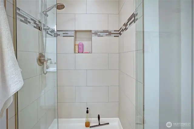 Primary Walk-In Tile/Glass Shower~