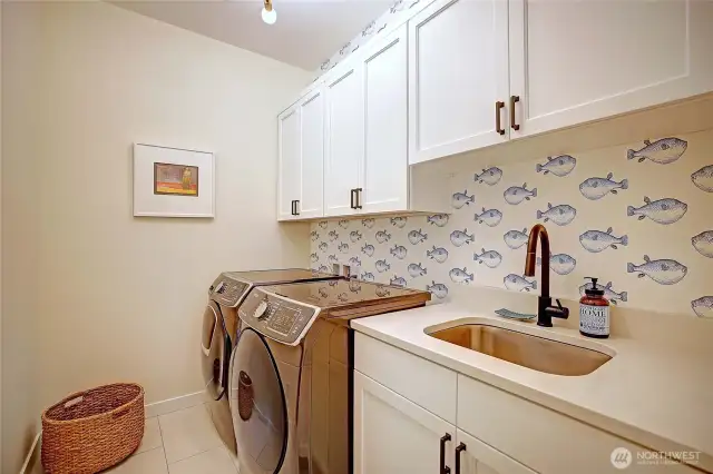 Dedicated Full Laundry Center w/ Sink and Cabinets~
