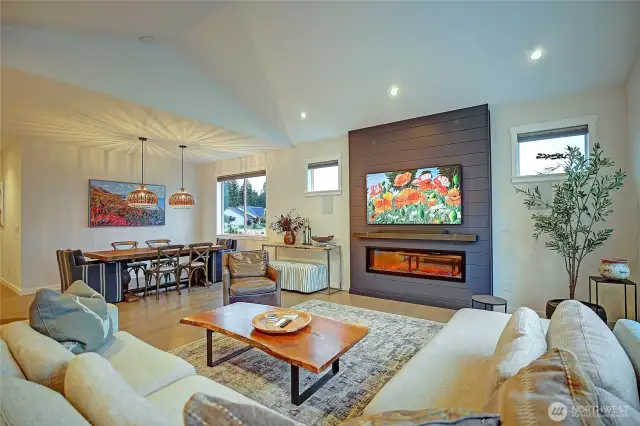 Shiplap, Linear FP, Built-In Sound and Brushed-Nickel Recessed Lighting~