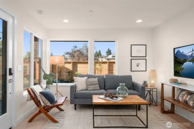 Photos of model home with similar finishes & floor plan.