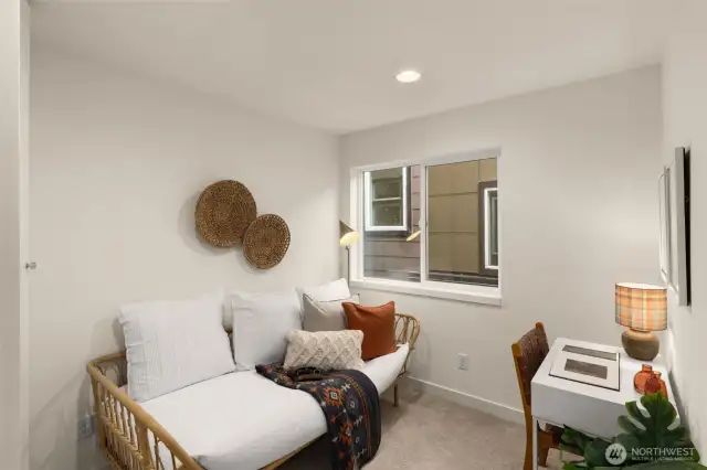 Photos of model home with similar finishes & floor plan.